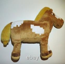 Minecraft Mojang Jinx Plush Brown White Horse Stuffed Animal Toy Collectible 16