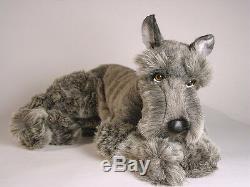 Miniature Schnauzer by Piutre, Hand Made in Italy, Plush Stuffed Animal NWT