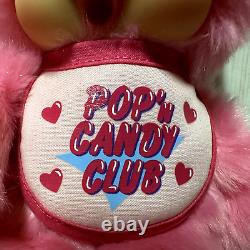 Monchhichi Chimutan Pop N Candy Club Pink Bunny Plush Stuffed Animal Doll 8 Inch