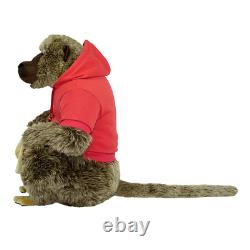 Monmoniya Monkey Baboon Stuffed animal plush Red Over-fit Hoodie