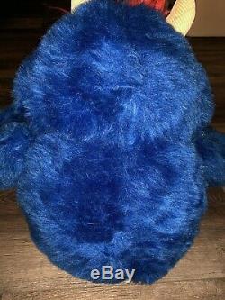 My Pet Monster Vtg Original Blue 1980's Plush Doll AmToy Handcuffs RARE