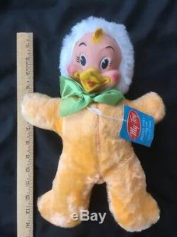 My Toy Rubber Vinyl Duck Face Plush Pal 14 Stuffed Baby Tots & Teens 1950s USA