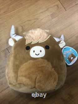 NEW 8 Wilfred the Highland Cow Kellytoy Squishmallow Soft Plush Pet