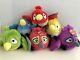 New Angry Birds Plush Caged Birds 5 Lot Red Yellow Blue Green Purple Fuscia