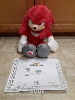 NEW Build-A-Bear Knuckles from Sonic 2 17 Plush withbirth certificate