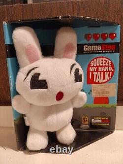 NEW! GameStop Buck the Bunny Talking Mascot Plush 8 Stuffed Animal RARE 2009