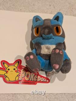 NEW WITH TAGS 2005 Lucario Pokemon Poke Doll Plush Toy Stuffed Animal Plushie