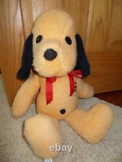 NICE! Vintage 1970's Animal Fair HENRY DOG 21 Plush Yellow Puppy Stuffed Toy