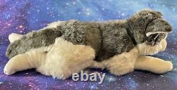 NWT 30 Anee Park Siberian Husky Grey Wolf Plush Stuffed Animal Ultra RARE Jumbo