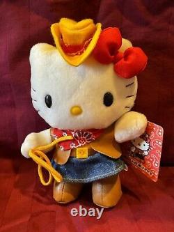 NWT Hello Kitty 2003 Sanrio Cowboy Cowgirl Western Stuffed Animal Plush