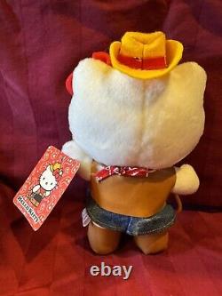 NWT Hello Kitty 2003 Sanrio Cowboy Cowgirl Western Stuffed Animal Plush