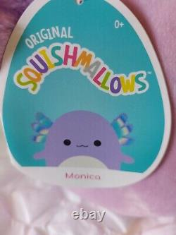 NWT New Squishmallows Kellytoy 12 Plush Monica Purple Axolotl DEFECT RARE HTF