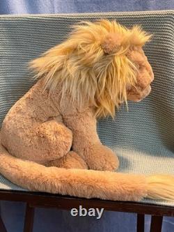 NWT RETIRED Jellycat Leonardo Lion Tan Brown Long Tail Soft Plush Animal Large