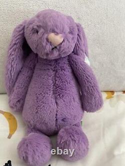 NWT Rare Small Iris Jellycat Bashful Bunny Plush Purple Stuffed Animal Plush