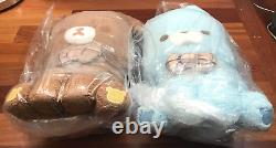 NWT Rilakkuma 15 Chairoikoguma Bear Blue Wolf Friends Stuffed Animal Plush Set