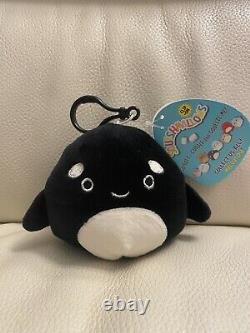 NWT Squishmallow 3.5 Kai Orca Killer Whale Clip On Exclusive Hard To Find