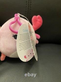 NWT Squishmallow 3.5 Pink Cailey Crab Clip On Exclusive Hard To Find