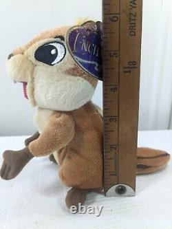 New Disney Enchanted Pip Chipmunk Plush Stuffed animal Bean Doll Toy squirrel
