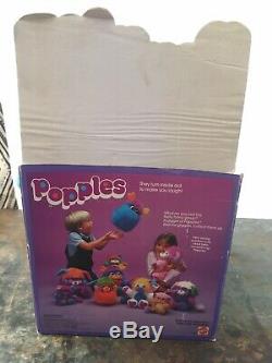 New In Box Vintage 1986 Puffball Popples Stuffed Plush Mattel Rare Hard To Find