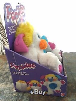 New In Box Vintage 1986 Puffball Popples Stuffed Plush Mattel Rare Hard To Find
