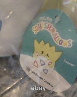 New Pokemon Center Exclusive 12 Inch Squishmallow Snorlax & Togepi Plush Set