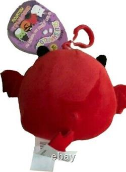 New SQUISHMALLOW 2020 Halloween Devil Bat DANTE 3.5 Clip On Mini Plush RARE