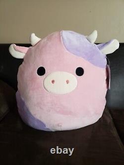 New Squishmallows PATTY the Cow 16 Squishmallow Plush Pink and Purple
