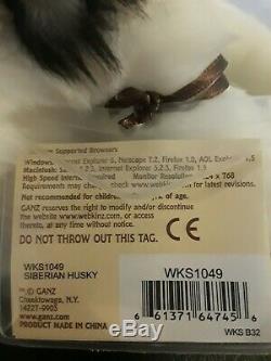 New Webkinz Signature Siberian Husky Virtual Pet Plush With Code (11 inch)
