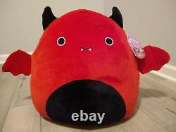 New XL 16 Squishmallow Halloween Dante Red Devil Bat Collectible Soft Plush