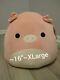 New Xl 16 Squishmallow Peter The Pink Pig Curly Tail Soft Plush Farm Animal