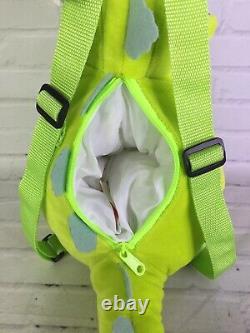 Nickelodeon 90's Rugrats Reptar Cartoon Green Plush Stuffed Backpack Bag NEW