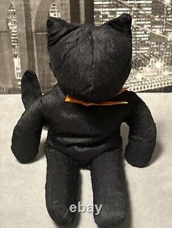 No Face Black Cat Rare Goth Beanie Plush Toy Y2K Halloween Stuffed Animal