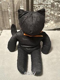 No Face Black Cat Rare Goth Beanie Plush Toy Y2K Halloween Stuffed Animal