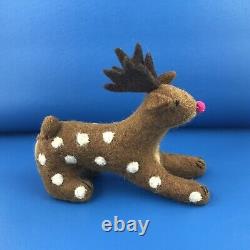 OLD Rudolph the Red Nosed Reindeer Stuffed Animal Antique Vintage Rare Plush Toy