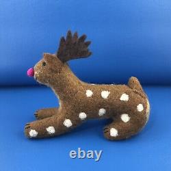 OLD Rudolph the Red Nosed Reindeer Stuffed Animal Antique Vintage Rare Plush Toy