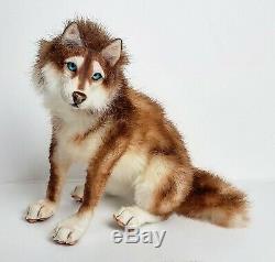OOAK Siberian Wolf Husky Plush Artdoll