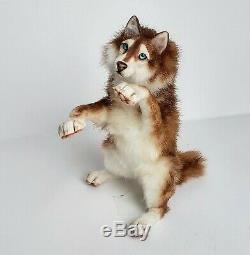 OOAK Siberian Wolf Husky Plush Artdoll