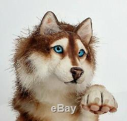 OOAK Siberian Wolf Husky Plush Artdoll