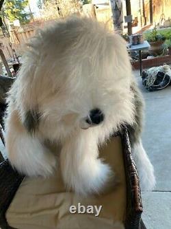 Old English Sheepdog Super Jumbo Cute Plush Floppy dog Toy X-Large sz RARE