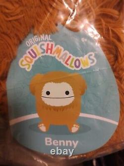 Original Squishmallow 24 Stuffed Animal Benny (Brown Bigfoot) Brand New