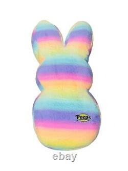 PEEPS Jumbo 38 Plush Rainbow Limited Edition 2022 Marshmallow Easter Bunny