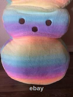 PEEPS Jumbo 38 Plush Rainbow Limited Edition 2022 Marshmallow Easter Bunny