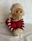 Pappagallo Knee Hugger Monkey Stuffed Animal Plush With Red Corduroy Outfit Rare