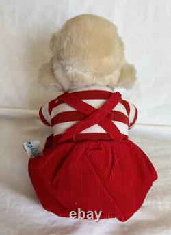 Pappagallo knee hugger monkey stuffed animal plush with Red corduroy Outfit Rare