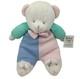 Pastel Color Block Teddy Bear Waffle Knit Lovey Prestige Plush Stuffed Animal