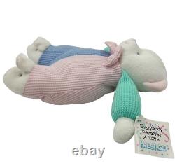 Pastel Color Block Teddy Bear Waffle Knit Lovey Prestige Plush Stuffed Animal