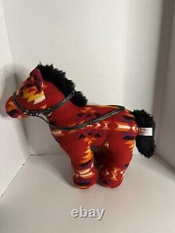 Pendleton Gund Franklin Horse Wool Cotton Stuffed Animal Plush Red