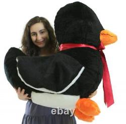 Personalized Giant Stuffed Black Duck 36 Inch Soft Plush Animal Made USA