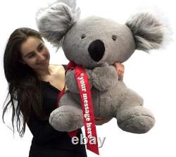 Personalized Large Stuffed Koala Bear 26 inches Soft Big Plush Animal