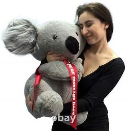 Personalized Large Stuffed Koala Bear 26 inches Soft Big Plush Animal